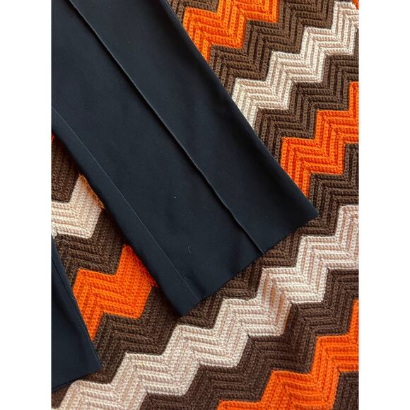 White House Black Market Womens Black Wide Leg Crop Pant Trouser sz 4 - Picture 3 of 8